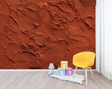 Load image into Gallery viewer, Terracotta Plaster Texture Wallpaper | Warm Earth Tone Abstract Peel and Stick | Rustic Clay Wall Effect | Modern Textured Mural 409DE