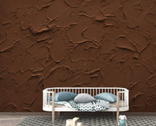 Load image into Gallery viewer, Cocoa Plaster Texture Wallpaper | Warm Earth Tone Abstract Peel and Stick | Rustic Clay Wall Effect | Modern Textured Mural 423DE