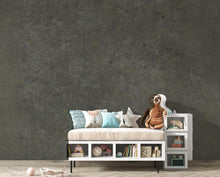 Load image into Gallery viewer, Dark Charcoal Textured Wallpaper | Industrial Concrete Effect Wall Mural | Modern Rustic Peel and Stick Wallpaper Stone Texture Decor 426DE