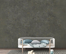 Load image into Gallery viewer, Dark Charcoal Textured Wallpaper | Industrial Concrete Effect Wall Mural | Modern Rustic Peel and Stick Wallpaper Stone Texture Decor 426DE