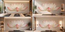 Load image into Gallery viewer, Large Lotus Flower Wall Decal Yoga Studio Wall Art Zen Meditation Mural Spa Decor Wellness Room Peel And Stick Vinyl