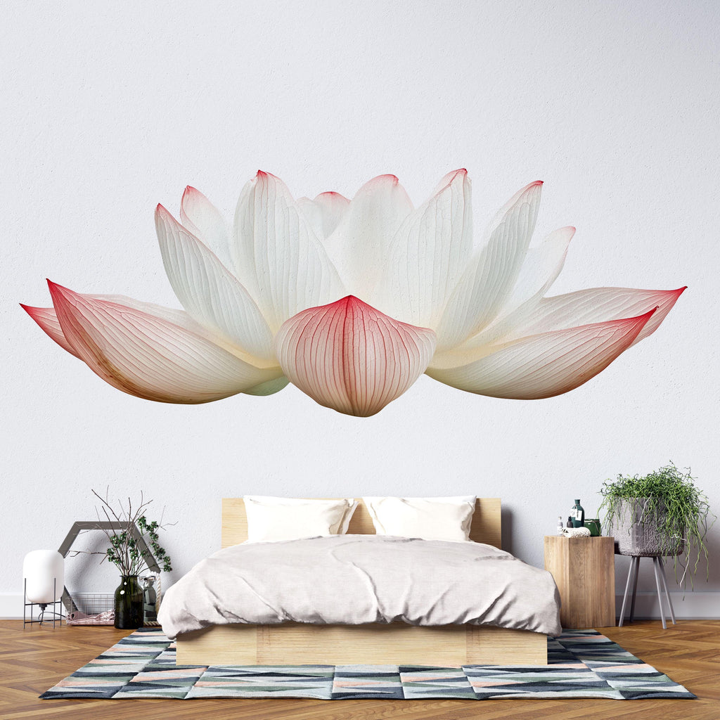 Large Lotus Flower Wall Decal Yoga Studio Wall Art Zen Meditation Mural Spa Decor Wellness Room Peel And Stick Vinyl