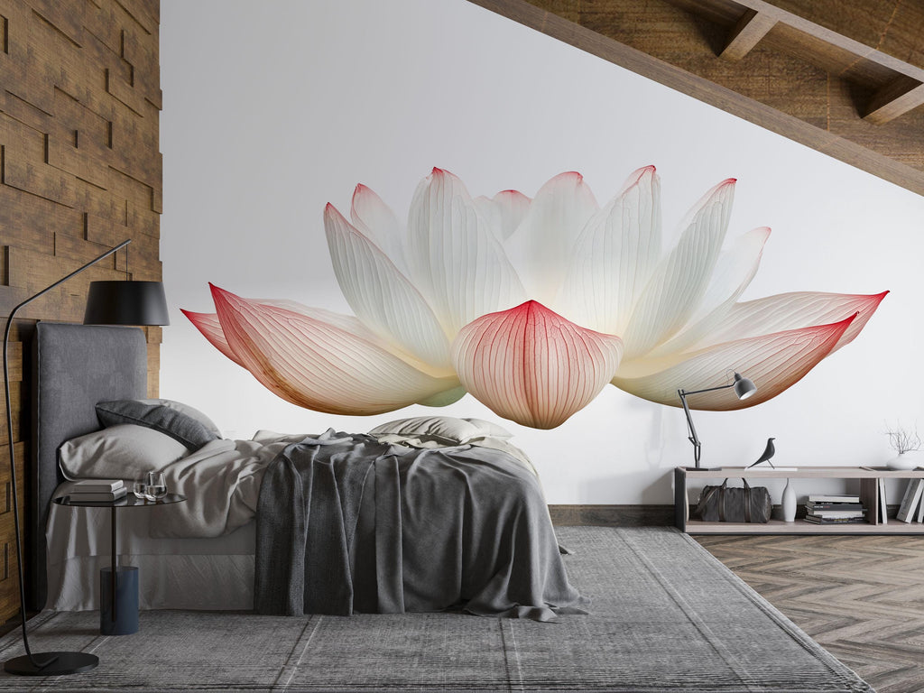 Large Lotus Flower Wall Decal Yoga Studio Wall Art Zen Meditation Mural Spa Decor Wellness Room Peel And Stick Vinyl