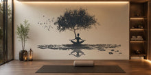 Load image into Gallery viewer, Meditation Tree Wall Decal Zen Yoga Wall Art Nature Wellness Mural Spa Decor Peel And Stick Vinyl Sticker