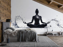 Load image into Gallery viewer, Abstract Meditation Wall Decal Zen Yoga Studio Wall Art Modern Mindfulness Mural Wellness Peel And Stick Vinyl Sticker