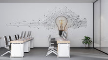 Load image into Gallery viewer, Modern Light Bulb Wall Decal Office Wall Art Creative Workspace Sticker Innovation Tech Peel And Stick Vinyl Business Decor