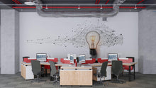 Load image into Gallery viewer, Modern Light Bulb Wall Decal Office Wall Art Creative Workspace Sticker Innovation Tech Peel And Stick Vinyl Business Decor