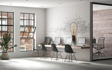 Load image into Gallery viewer, Modern Light Bulb Wall Decal Office Wall Art Creative Workspace Sticker Innovation Tech Peel And Stick Vinyl Business Decor