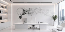 Load image into Gallery viewer, Modern Light Bulb Wall Decal Abstract Office Wall Art Creative Workspace Sticker Tech Innovation Peel And Stick Vinyl Mural