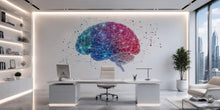 Load image into Gallery viewer, AI Brain Wall Decal Modern Tech Office Wall Art Innovation Workspace Sticker Futuristic Peel And Stick Vinyl Mural
