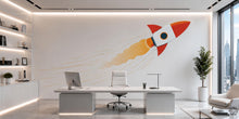 Load image into Gallery viewer, Rocket Wall Decal Startup Office Wall Art Modern Business Decor Entrepreneur Workspace Peel And Stick Vinyl Sticker