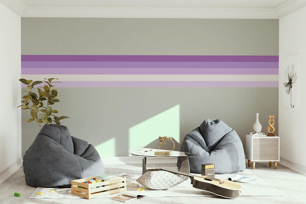 Rainbow Stripes Vinyl Decal Removable Vinyl Interior Decor Pastel Tones Women Made To Order Blueberry