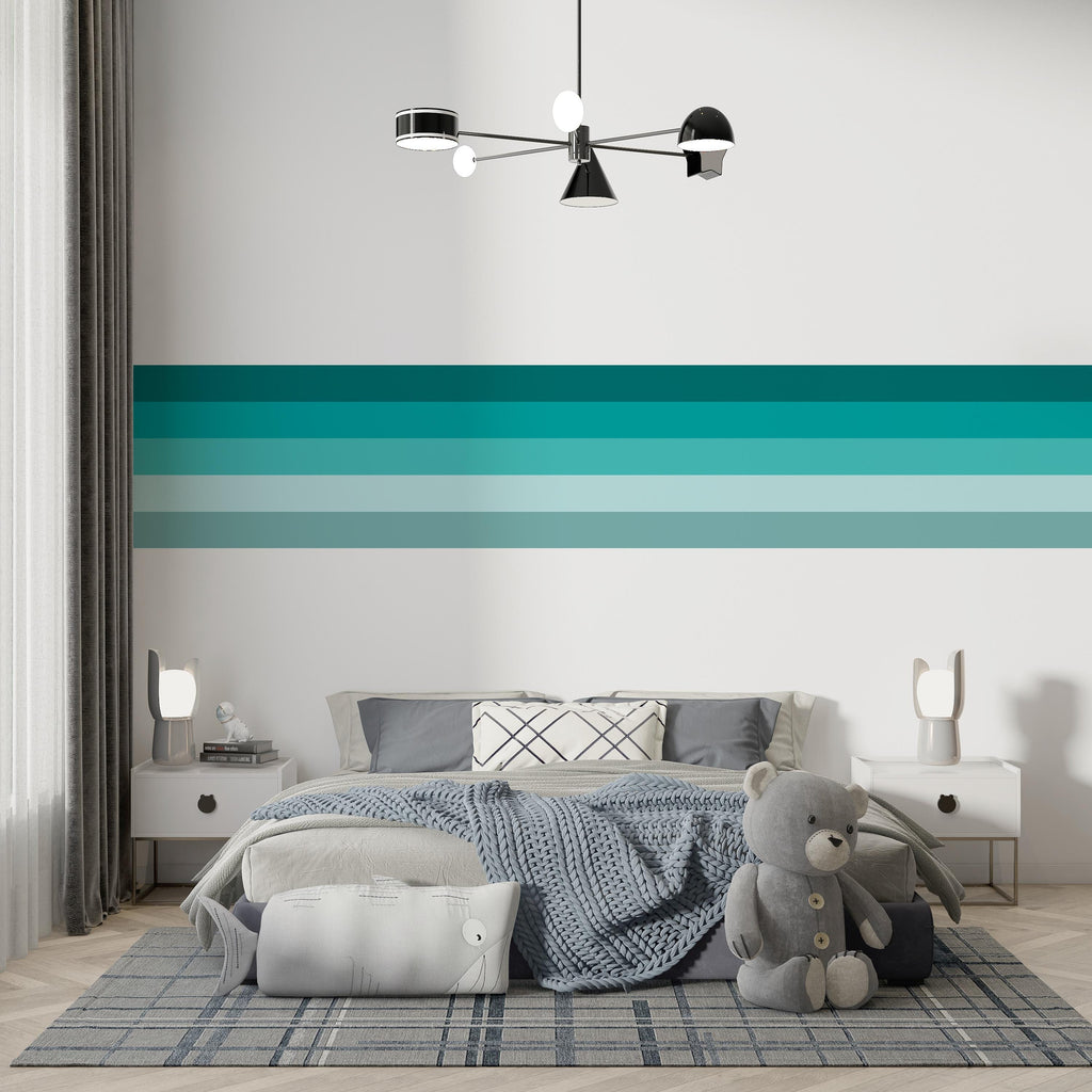 Rainbow Stripes Vinyl Decal Removable Vinyl Interior Decor Pastel Tones Women Made To Order Blueberry