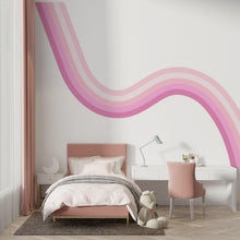 Load image into Gallery viewer, Stripes Rainbow Vinyl Wall Decal Printed Vinyl Bedroom Color Options Availlable Family Custom Wall Decal Orange
