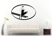 Load image into Gallery viewer, Aerobics Rhythmic Gymnastics Gymnast Man Male Silhouette On Uneven Bars Wall Decal Vinyl Sticker Mural Room Decor L791