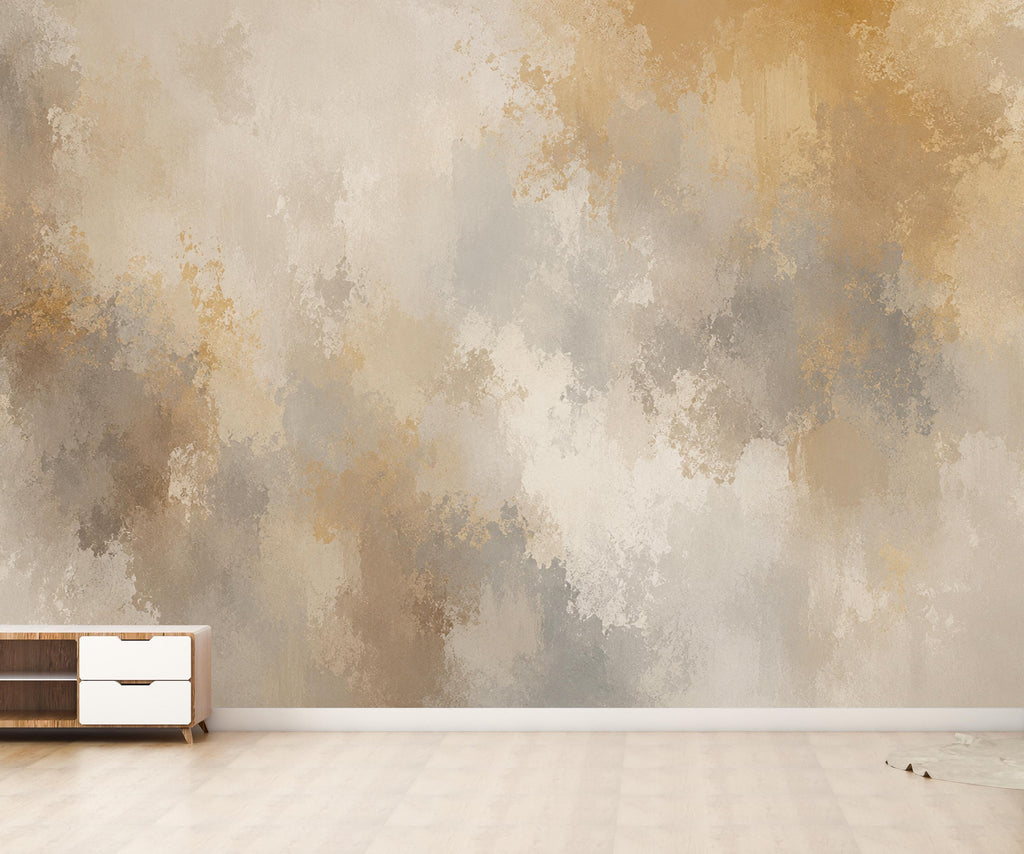 Abstract Textured Wallpaper Peel and Stick, Neutral Beige Wall Mural, Modern Plaster Effect Wallpaper, Rustic Decor 845LU