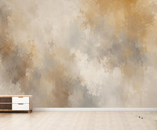 Load image into Gallery viewer, Abstract Textured Wallpaper Peel and Stick, Neutral Beige Wall Mural, Modern Plaster Effect Wallpaper, Rustic Decor 845LU