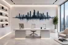 Load image into Gallery viewer, Modern City Skyline Wall Decal Office Wall Art Urban Business Wall Mural Peel And Stick Corporate Decor Sticker