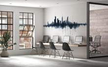 Load image into Gallery viewer, Abstract City Skyline Wall Decal Modern Office Wall Art Urban Business Wall Mural Peel And Stick Corporate Decor
