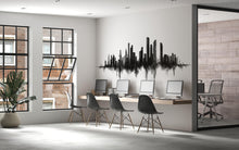 Load image into Gallery viewer, Black And White City Skyline Wall Decal Modern Office Wall Art Urban Business Wall Mural Peel And Stick Decor