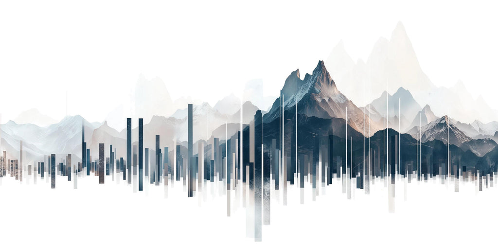 Mountain Skyline Wall Decal Modern Office Wall Art Abstract Cityscape Mural Peel And Stick Business Wall Decor