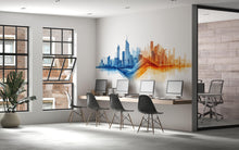 Load image into Gallery viewer, Modern City Skyline Wall Decal Office Wall Mural Abstract Business Growth Wall Art Peel And Stick Decor