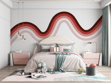 Load image into Gallery viewer, Stripes Rainbow Peel And Stick Fabric Wall Decal Baby Bedroom Soft Colors Baby Removable Lemon