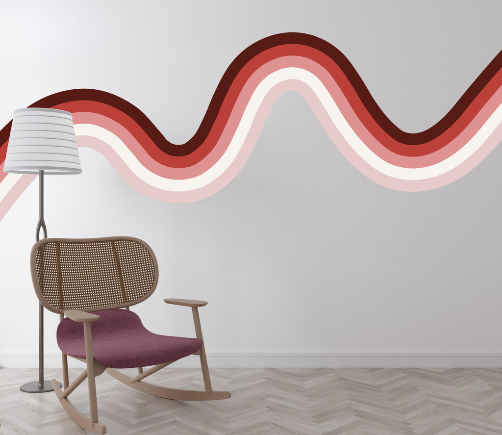 Stripes Rainbow Peel And Stick Fabric Wall Decal Baby Bedroom Soft Colors Baby Removable Lemon
