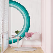 Load image into Gallery viewer, Rainbow Stripes Vinyl Mural Printed Wall Mural Office Modern Style Adults Rental Friendly Decor