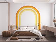 Load image into Gallery viewer, Stripes Rainbow Vinyl Fabric Removable Wall Decal Home Office Minimalist Style Parents Commercial Quality Green Forest