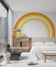 Load image into Gallery viewer, Stripes Rainbow Vinyl Fabric Removable Wall Decal Home Office Minimalist Style Parents Commercial Quality Green Forest