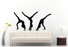 Load image into Gallery viewer, Three Rhythmic Gymnastics Gymnast Girls Females Silhouette Wall Decal Vinyl Sticker Mural Room Decor L784