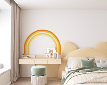 Load image into Gallery viewer, Rainbow Stripes Custom Wall Decal Vinyl Wall Decal Nursery Muted Colors Nursery Custom Size Cappuccino