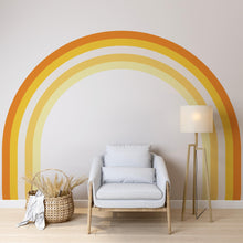 Load image into Gallery viewer, Rainbow Stripes Custom Wall Decal Vinyl Wall Decal Nursery Muted Colors Nursery Custom Size Cappuccino