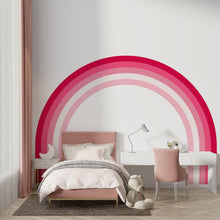 Load image into Gallery viewer, Rainbow Stripes Custom Wall Decal Vinyl Wall Decal Nursery Muted Colors Nursery Custom Size Cappuccino