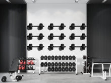 Load image into Gallery viewer, Dumbbell Wall Decal Minimalist Gym Wall Art Fitness Vinyl Sticker Modern Home Gym Decor Weightlifting Wall Art Luxury Gym Design