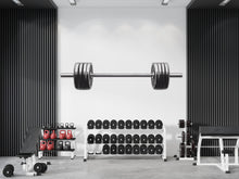Load image into Gallery viewer, Barbell Wall Decal Gym Wall Art Weightlifting Vinyl Sticker Fitness Wall Decor Powerlifting Decor Home Gym Wall Art Modern Gym Design