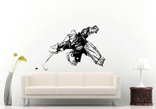 Load image into Gallery viewer, Hockey Player Goalie In Action Playing Hockey Game Sport Puck Stick Wall Decal Vinyl Sticker Mural Room Decor L798