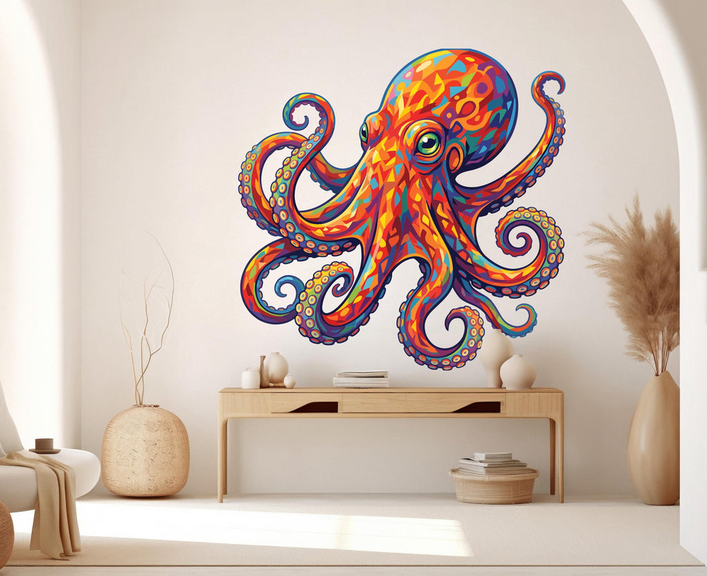 Octopus Wall Decor, Octopus Wall Decals, Tentacles Wall Art, Stickers Bedroom Octopus Car Wall Vinyl Tentacles Nursery Decals Art 1134RS