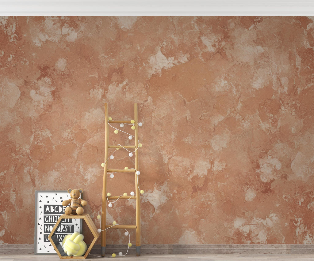 Wabi Sabi Terracotta Wallpaper Peel and Stick | Japandi Clay Plaster Wall Mural | Earthy Textured Neutral | Zen Minimalist Home Decor 427DE