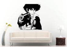 Load image into Gallery viewer, Anime Boy Guy Man With A Smirk Pointing A Gun Handgun Wall Decal Vinyl Sticker Mural Room Decor L810
