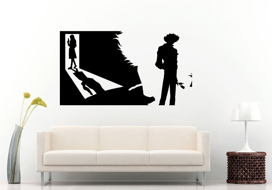 Anime Boy Guy Man With A Rose Flower Wall Decal Vinyl Sticker Mural Room Decor L811
