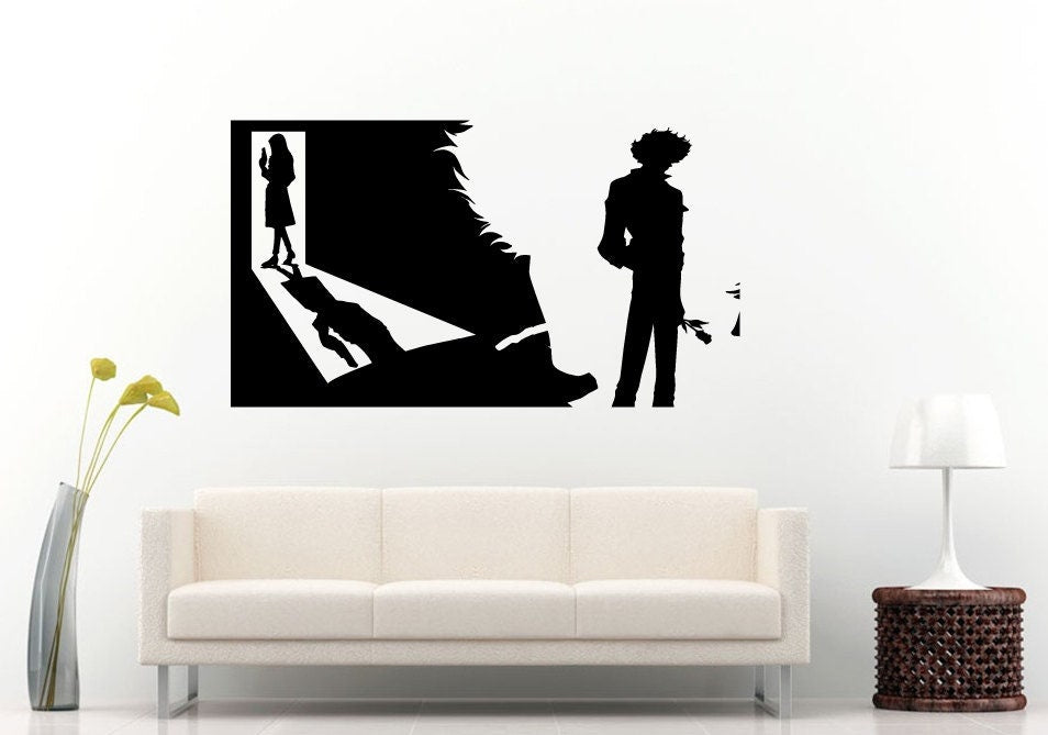 Anime Boy Guy Man With A Rose Flower Wall Decal Vinyl Sticker Mural Room Decor L811