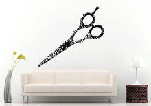 Load image into Gallery viewer, Scissors Tool Device Equipment Zebra Design Like Unique Barber Salon Spa Wall Decal Vinyl Sticker Mural Room Decor L815
