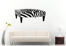 Load image into Gallery viewer, Zebra Color Chair Traditional Footstool Barbershop Salon Spa Wall Decal Vinyl Sticker Mural Room Decor L819