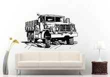 Load image into Gallery viewer, Semi Truck Heavy Duty Eighteen 18 Wheeler Old War Army Truck Antique Wall Decal Vinyl Sticker Mural Room Decor L826