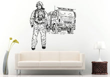 Load image into Gallery viewer, Fire Department Rescue Firetruck Truck Fireman Firefighter Kids Baby Nursery Children Wall Decal Vinyl Sticker Mural Room Decor L828