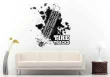 Load image into Gallery viewer, Off Road Sport Utility Vehicle Mountains Rocks Dirt 4 X 4 Tire Tracks Skid Marks Wall Decal Vinyl Sticker Mural Room Decor L835