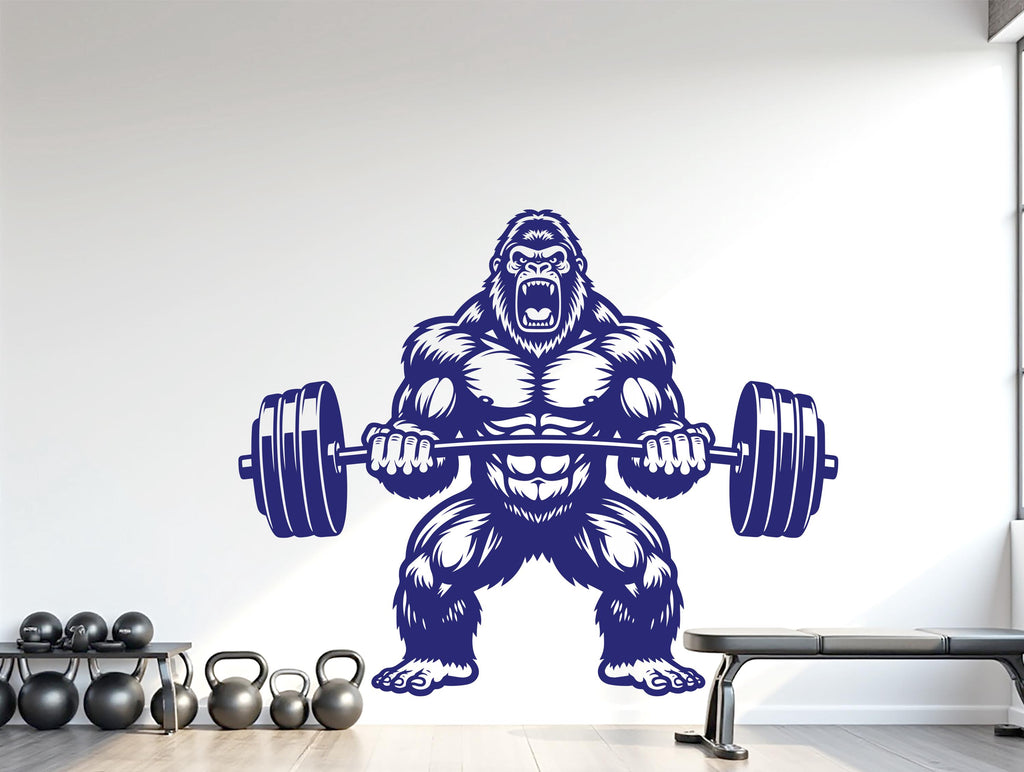 Gorilla Gym Wall Decor Lion Fitness Wall Art Gym Wall Decals Gorilla Wall Decal Crossfit Gifts Home Gym Wall Sticker Gym 1114RS