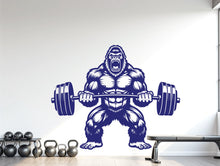 Load image into Gallery viewer, Gorilla Gym Wall Decor Lion Fitness Wall Art Gym Wall Decals Gorilla Wall Decal Crossfit Gifts Home Gym Wall Sticker Gym 1114RS